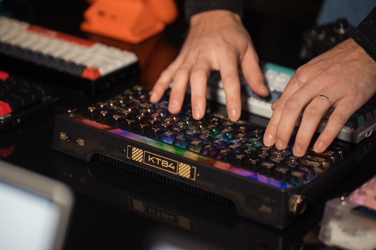 A compact 60 percent mechanical keyboard with RGB lighting